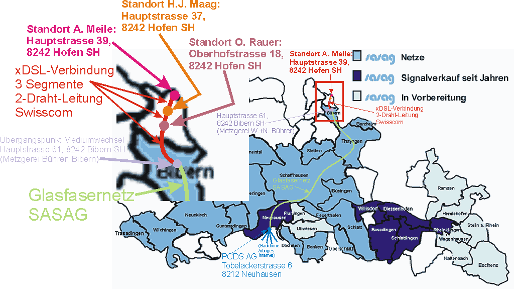 &Uuml;bersichtsplan Standleitung